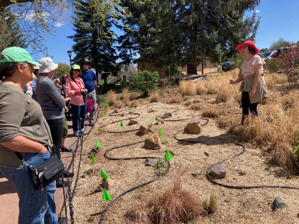 Members in Denver and Arvada tour the Majestic View Nature Center's native plant garden