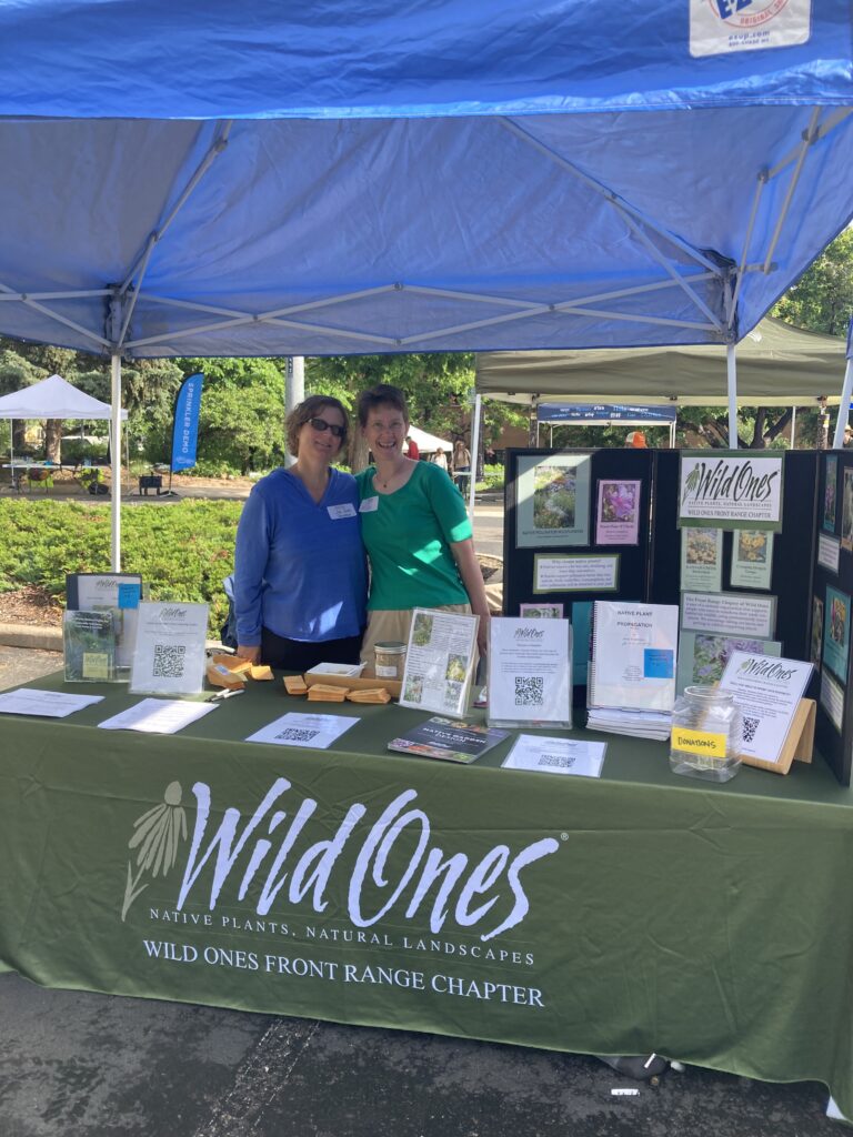 Wild Ones Front Range President Jen Smtih & Karen Miller hosting the booth at the Fort Collins Pollinator Plant Swap.