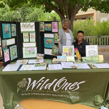 Gardens on Spring Creek: Felicia Hirning and her mom staff the chapter’s outreach table.